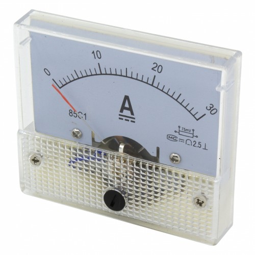 85C1-A30/75 64*56mm 30A/75mV pointer DC analog ammeter 85C1 series analog AMP meter 64x56 mm size