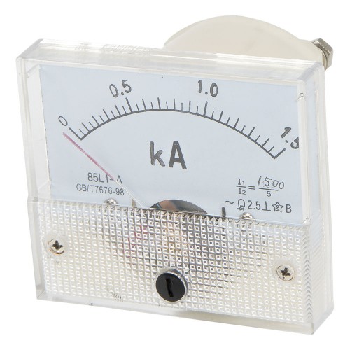 85L1-A1.5K/5 64*56mm current transformer type 1.5K/5A pointer AC ammeter 85L1 series analog AMP meter 64x56 mm size