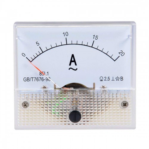 85L1-A20 64*56mm 20A pointer AC ammeter 85L1 series analog AMP meter 64x56 mm size