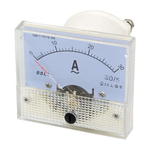 85L1-A30/5 64*56mm current transformer type 30/5A pointer AC ammeter 85L1 series analog AMP meter 64x56 mm size