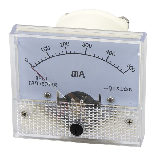 85L1-MA500 64*56mm 500mA pointer AC ammeter 85L1 series analog AMP meter 64x56 mm size