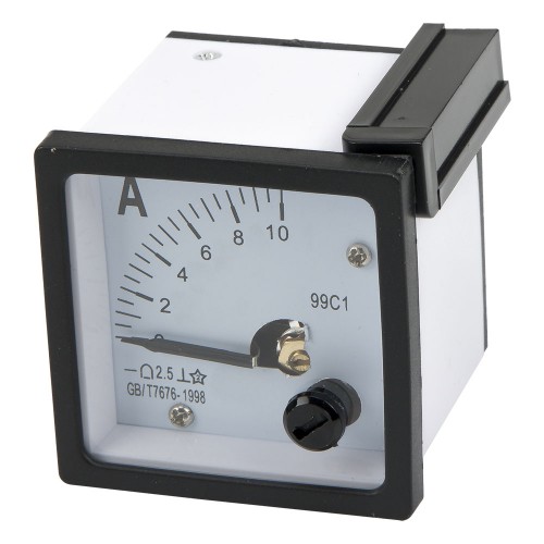 99C1-A10 48*48mm 10A pointer DC analog ammeter 99C1 series analog AMP meter 48x48 mm size