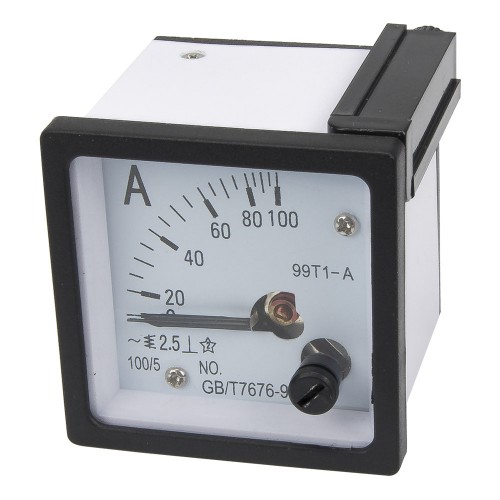 99T1-A100/5 48*48mm 100/5A pointer AC analog ammeter 99T1 series analog AMP meter 48x48 mm size
