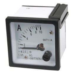 99T1-A10/5 48*48mm 10/5A pointer AC analog ammeter 99T1 series analog AMP meter 48x48 mm size