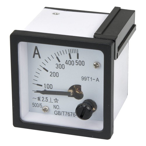 99T1-A500/5 48*48mm 500/5A pointer AC analog ammeter 99T1 series analog AMP meter 48x48 mm size