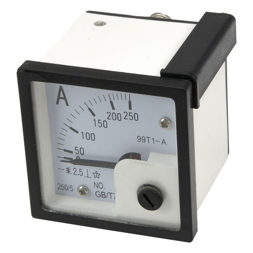99T1-AW250/5 48*48mm 250/5A white cover pointer AC analog ammeter 99T1 series analog AMP meter 48x48 mm size