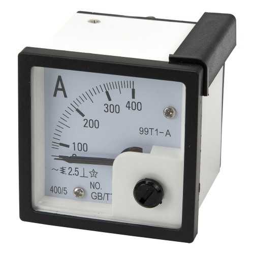 99T1-AW400/5 48*48mm 400/5A white cover pointer AC analog ammeter 99T1 series analog AMP meter 48x48 mm size