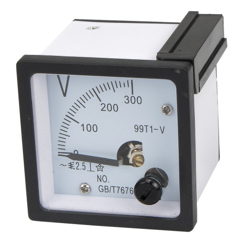 99T1-V300 48*48mm 300V white cover pointer AC analog voltmeter 99T1 series volt meter meter 48x48 mm size