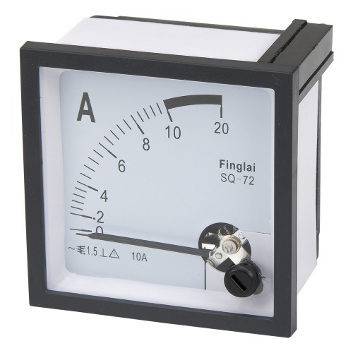 SQ-72-A10 72*72mm 10A pointer AC ammeter SQ-72 series analog AMP meter 72x72 mm size