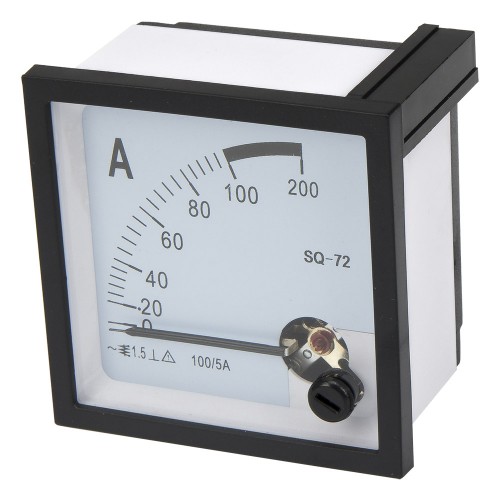 SQ-72-A100/5 72*72mm current transformer type 100/5A pointer AC ammeter SQ-72 series analog AMP meter 72x72 mm size