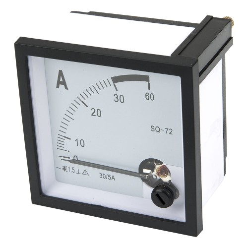 SQ-72-A30/5 72*72mm current transformer type 30/5A pointer AC ammeter SQ-72 series analog AMP meter 72x72 mm size