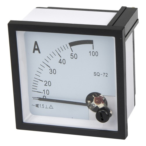 SQ-72-A50 72*72mm 50A pointer AC ammeter SQ-72 series analog AMP meter 72x72 mm size