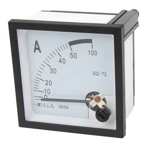 SQ-72-A50/5 72*72mm current transformer type 50/5A pointer AC ammeter SQ-72 series analog AMP meter 72x72 mm size