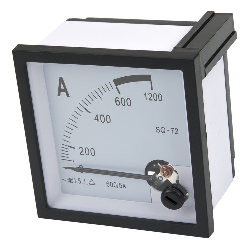 SQ-72-A600/5 72*72mm current transformer type 600/5A pointer AC ammeter SQ-72 series analog AMP meter 72x72 mm size