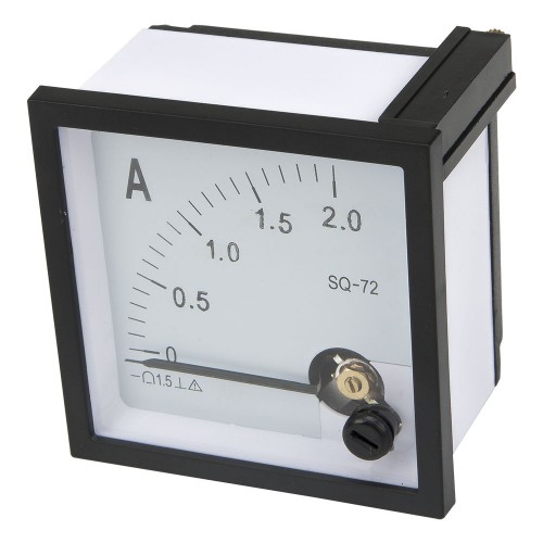 SQ-72 72*72mm DC 2A pointer analog ammeter AMP meter