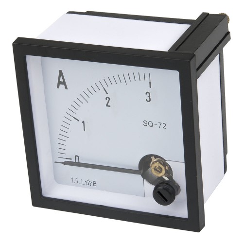 SQ-72 72*72mm DC 3A pointer analog ammeter AMP meter