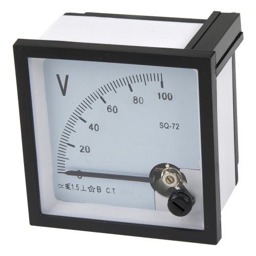 SQ-72-V100 72*72mm 100V pointer AC voltmeter SQ-72 series analog volt meter 72x72 mm size