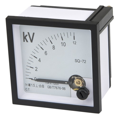 SQ-72-V10K/100 72*72mm 10000/100V 10K/100V pointer AC voltmeter SQ-72 series analog volt meter 72x72 mm size