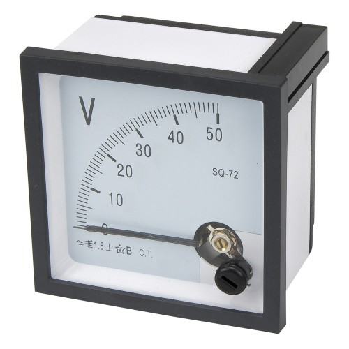 SQ-72-V50 72*72mm 50V pointer AC voltmeter SQ-72 series analog volt meter 72x72 mm size