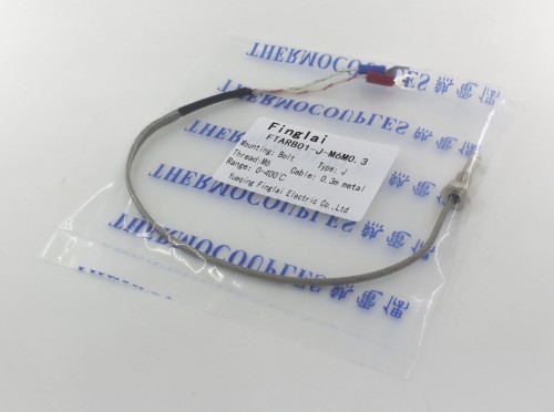 FTARB01 J type M6 screw thread bolt 0.3m metal screening cable thermocouple temperature sensor
