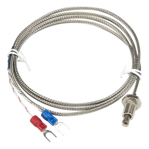 FTARB01 J type M8 screw thread bolt 1m metal screening cable thermocouple temperature sensor