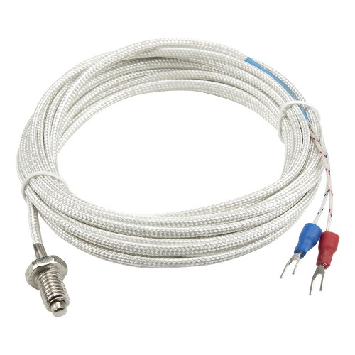 FTARB01 K type M8 screw thread bolt 5m fibreglass braided cable thermocouple temperature sensor