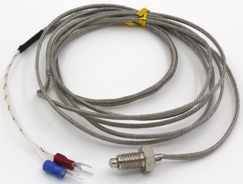FTARB01 K type M8 screw thread bolt 2m metal screening cable thermocouple temperature sensor