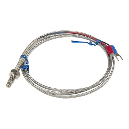 FTARB02 K type M6 bolt spring protected 1m high temperature metal screening cable screw thermocouple temperature sensor