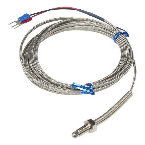 FTARB02 K type M6 bolt spring protected 3m high temperature metal screening cable screw thermocouple temperature sensor
