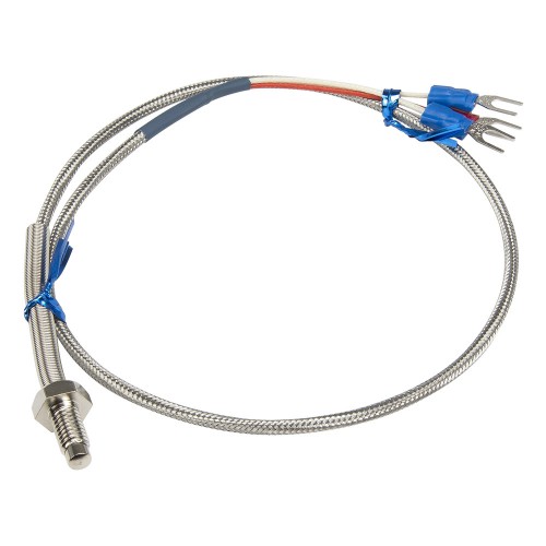 FTARB02 PT100 type 2B grade M6 bolt spring protected 0.5m high temperature metal screening cable RTD screw temperature sensor