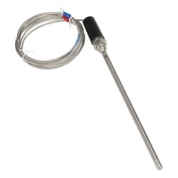 FTARP01 J type 200mm stainless steel probe 2m metal screening cabel thermocouple temperature sensor