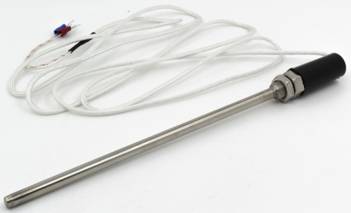 FTARP01 K type 200mm stainless steel probe 2m fibreglass braided cabel thermocouple temperature sensor