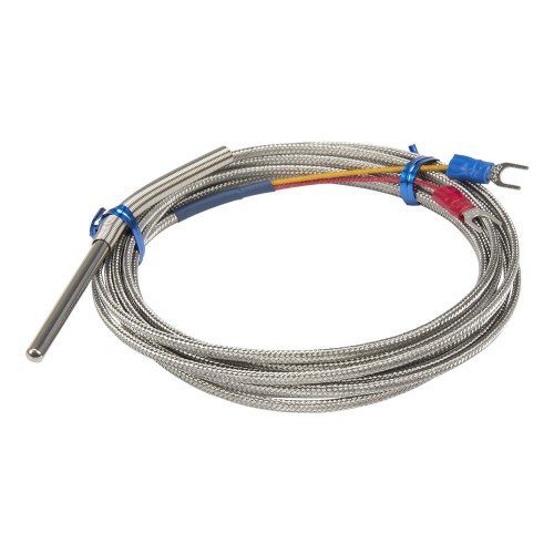 High Temperature 3m Cable Stainless Steel 100mm Probe K type Sensors Thermocoupl
