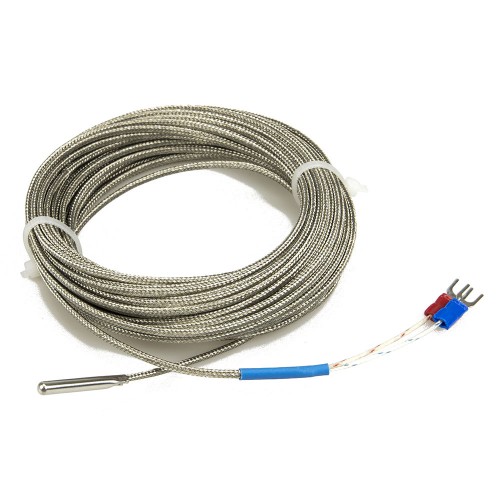 FTARP02 K type 4*30mm polish rod probe 10m usual metal screening cable thermocouple temperature sensor