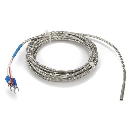 FTARP02 PT100 type A grade 4*30mm polish rod probe 4m high temperature metal screening cable RTD temperature sensor
