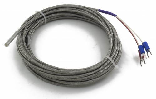 FTARP02 PT100 type A grade 4*30mm polish rod probe 6m high temperature metal screening cable RTD temperature sensor