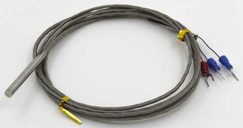 FTARP02 PT100 type A grade 5*50mm polish rod probe 2m usual metal screening cable RTD temperature sensor