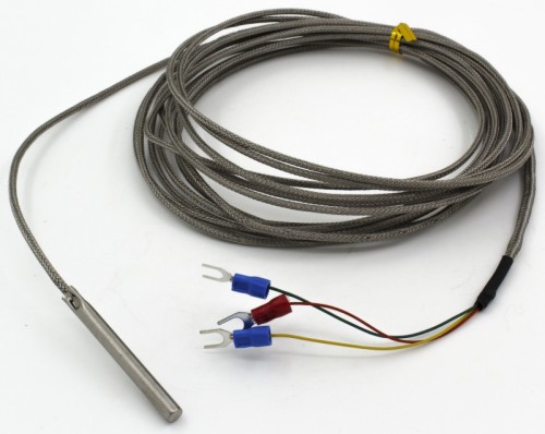 FTARP02 PT100 type A grade 5*50mm polish rod probe 5m usual metal screening cable RTD temperature sensor