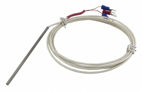 FTARP04 PT100 waterproof anticorrosive type A grade 2m PTFE silver plated copper cable 3*100mm polish rod probe RTD temperature sensor