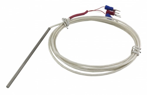 FTARP04 PT100 waterproof anticorrosive type A grade 2m FEP silver plated copper cable 3*100mm polish rod probe RTD temperature sensor