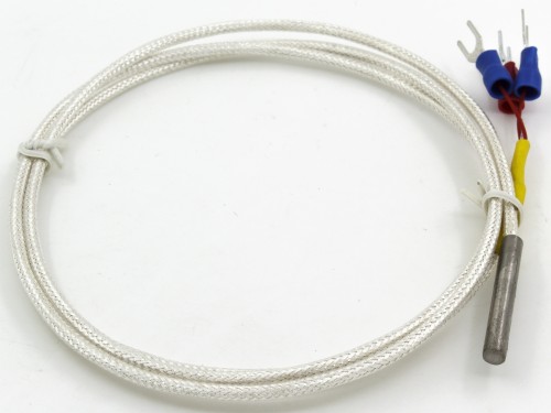 FTARP04 PT100 waterproof anticorrosive type A grade 1m PTFE silver plated copper cable 4*30mm polish rod probe RTD temperature sensor