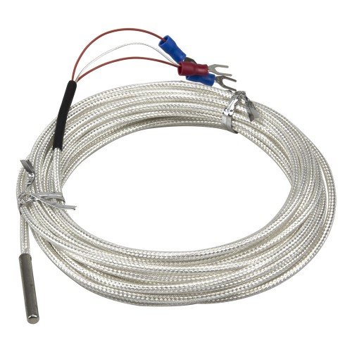 FTARP04 PT100 waterproof anticorrosive type B grade 5m FEP silver plated copper cable 4*30mm polish rod probe RTD temperature sensor