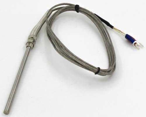 FTARP07 K type M8 screw thread 5*100mm probe 2m metal screening cable thermocouple temperature sensor