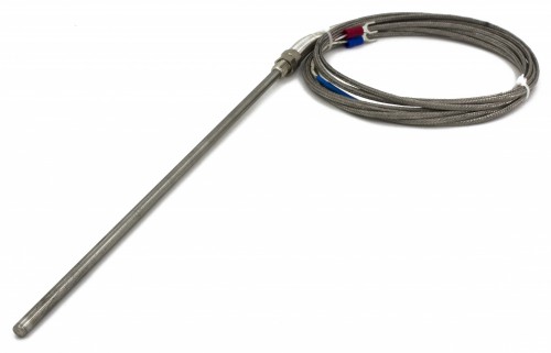 FTARP07 K type M8 screw thread 5*150mm probe 3m metal screening cable thermocouple temperature sensor