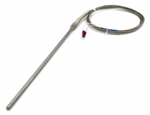 FTARP07 K type M8 screw thread 5*200mm probe 2m metal screening cable thermocouple temperature sensor