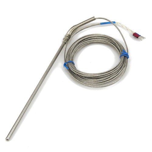 FTARP07 K type M8 screw thread 5*200mm probe 5m metal screening cable thermocouple temperature sensor