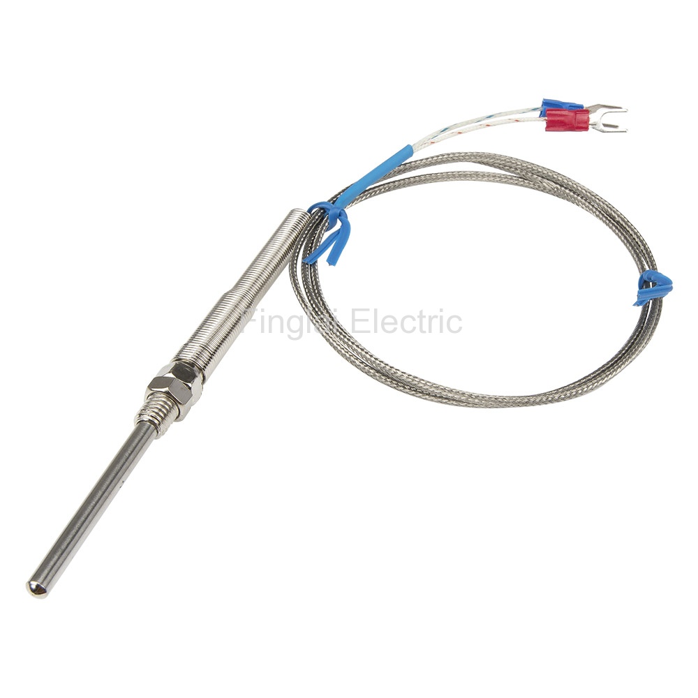 K type Thermocouple 2m Cable M8 Thread Temperature Sensor Probe 50mm/100mm/200mm 