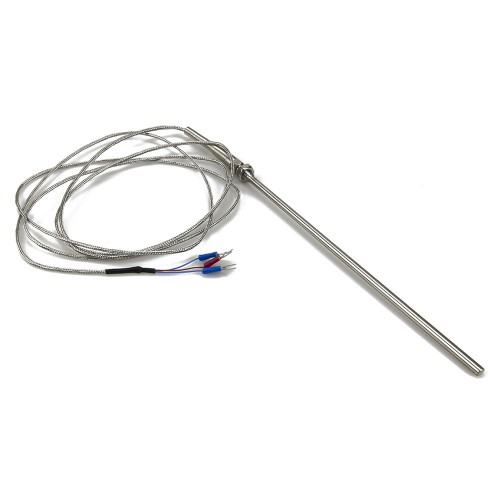 FTARP07 PT100 type M8 screw thread 5*200mm stainless steel probe 2m metal screening cable RTD temperature sensor