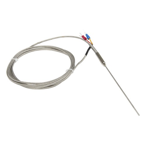 FTARP08 J type 1.5*100mm 321 stainless steel flexible probe 2m metal screening cable thermocouple temperature sensor