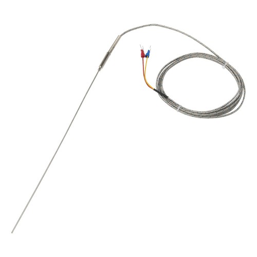 FTARP08 J type 1.5*250mm 321 stainless steel flexible probe 2m metal screening cable sheathed thermocouple temperature sensor